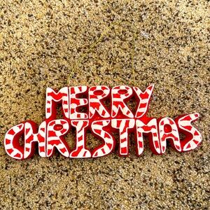 Giant Merry Christmas Ornament